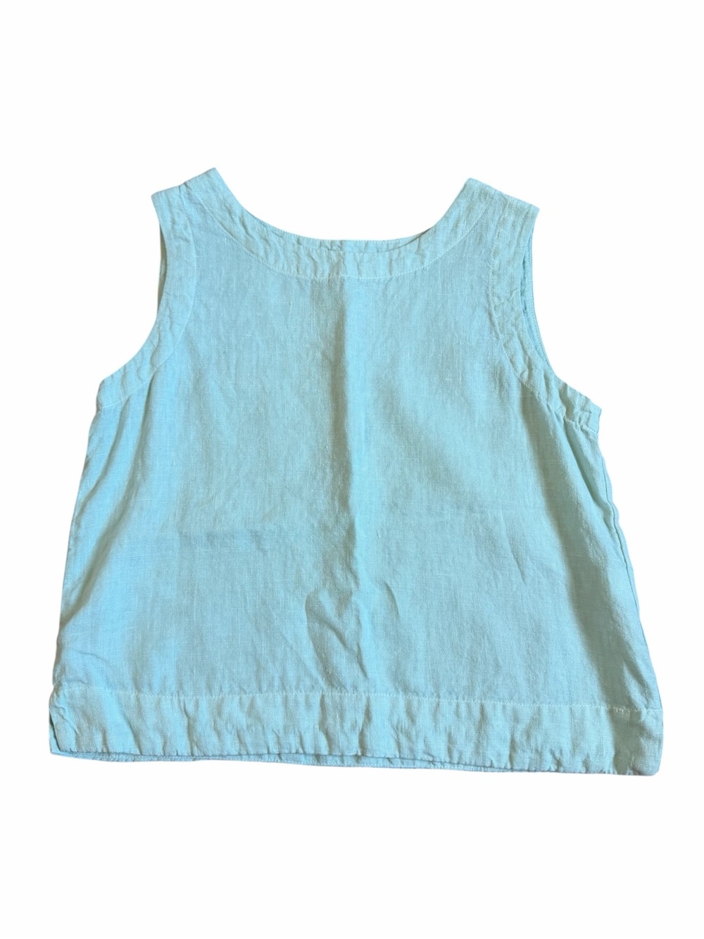 cut loose Light Green Sleeveless Linen Tank Top XS